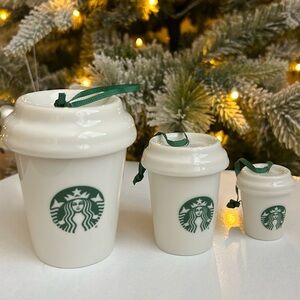 2016 Starbucks holiday nesting ornaments